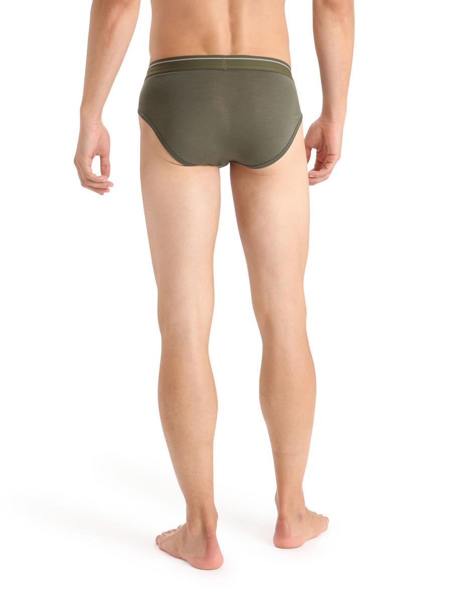 Icebreaker Merino Anatomica Briefs Férfi Fehérnemű Olivazöld | HU 1297LISH